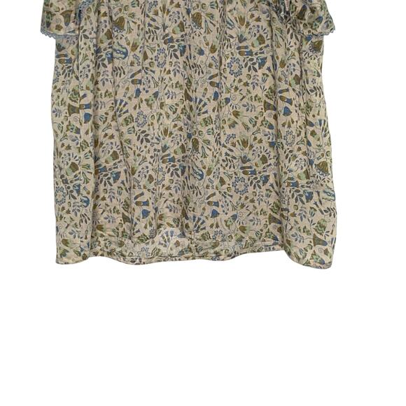 Sabina Musayev XS Mandy Top Sage Print Peplum Sleeve Floral Cottage - Picture 6 of 9